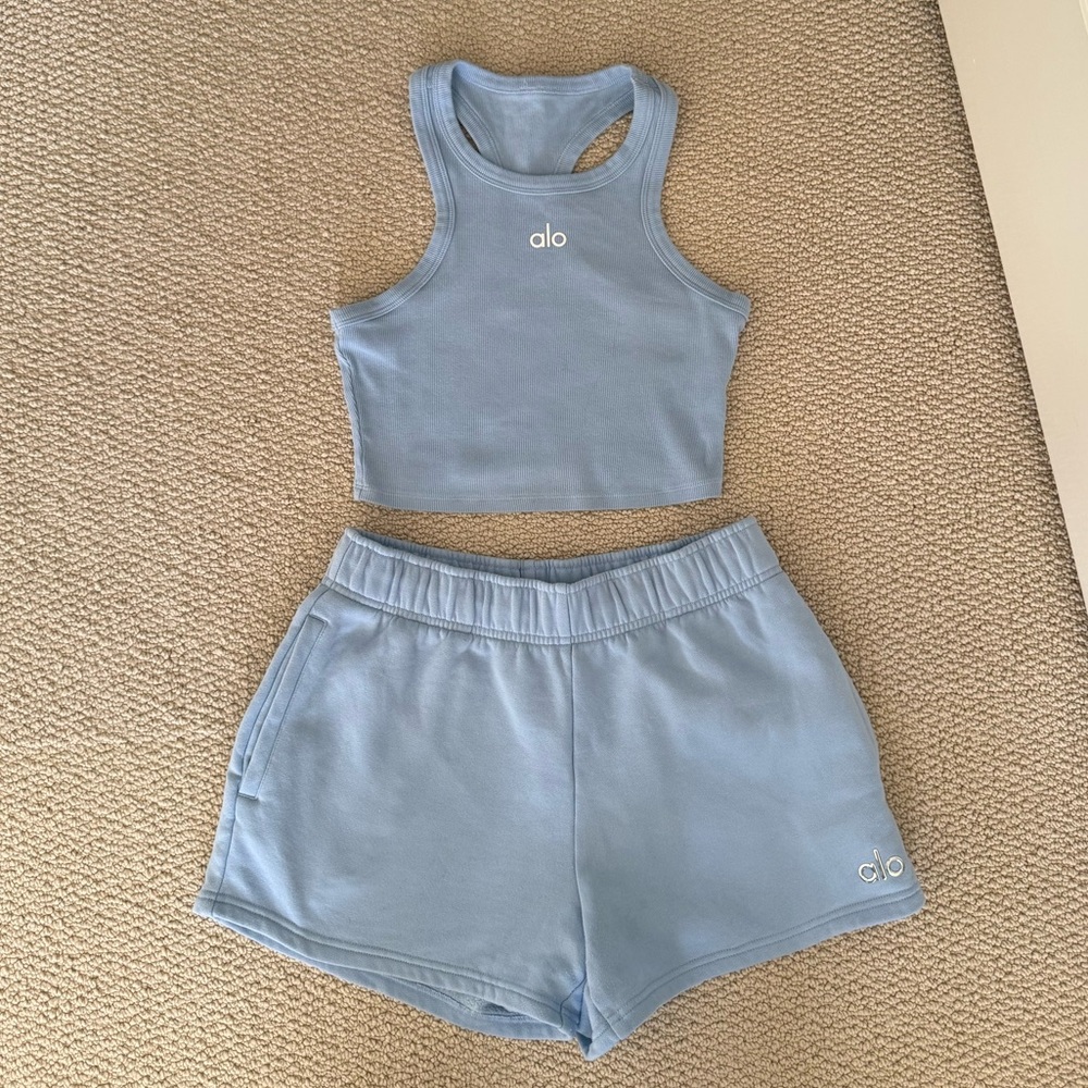 ALO Yoga tank and shorts set